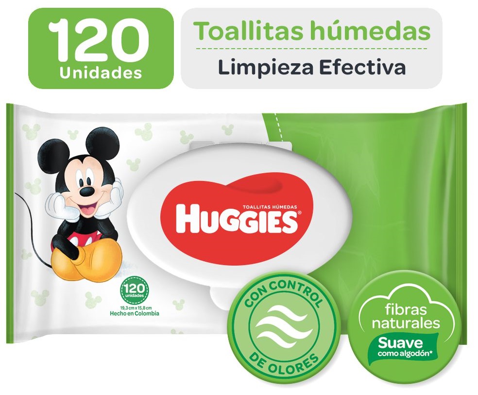 TOALLITAS HUGGIES 120 UNIDADES